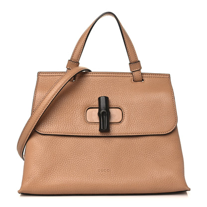 Gucci Cellarius Calfskin Small Bamboo Daily Top Handle Bag Camelia 1 of 10
