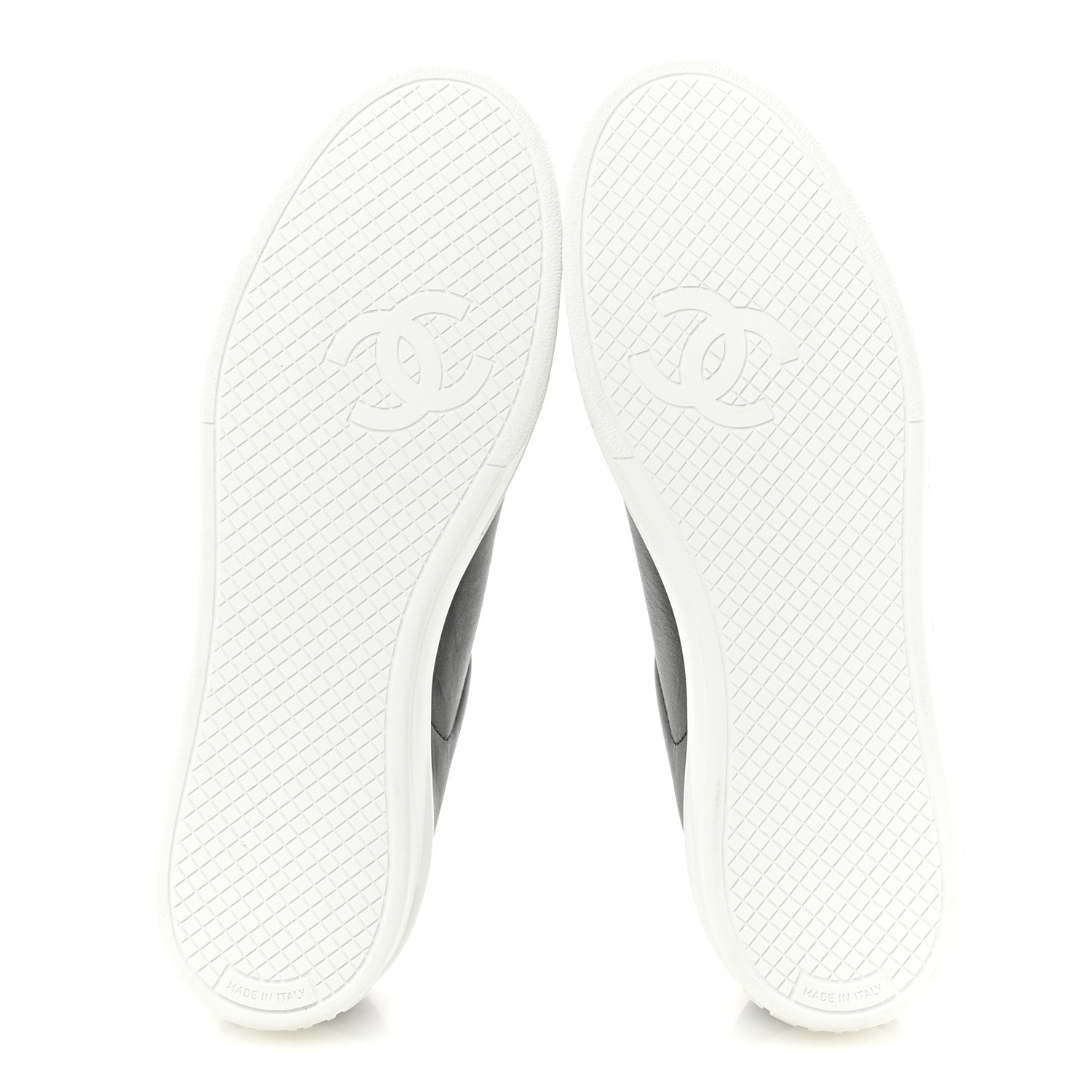 Chanel Calfskin CC Womens Sneakers 38 Black 6 of 9