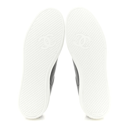 Chanel Calfskin CC Womens Sneakers 38 Black 6 of 9