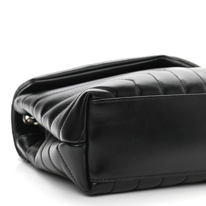 Saint Laurent Calfskin Y Quilted Monogram Small Loulou Chain Satchel Black 9 of 10
