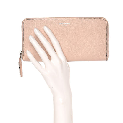 Saint Laurent Calfskin Classic Zip Around Continental Wallet Dusty Pink 2 of 7