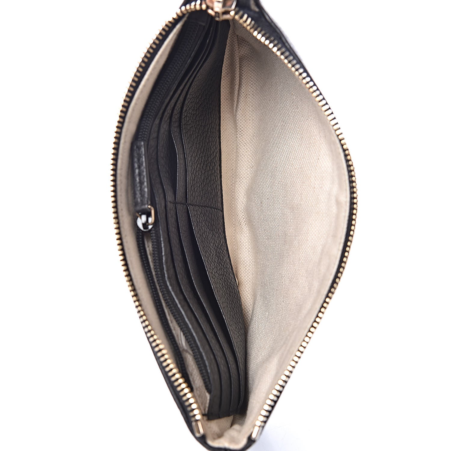 Gucci Pebbled Calfskin Soho Wristlet Black 5 of 8