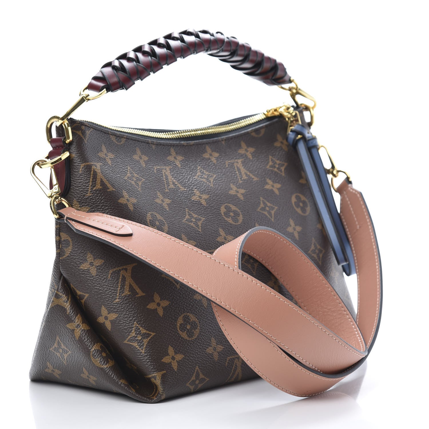 Louis Vuitton Monogram Beaubourg Hobo Mini Bordeaux Red Peach Safran Blue Jean Blue 4 of 13