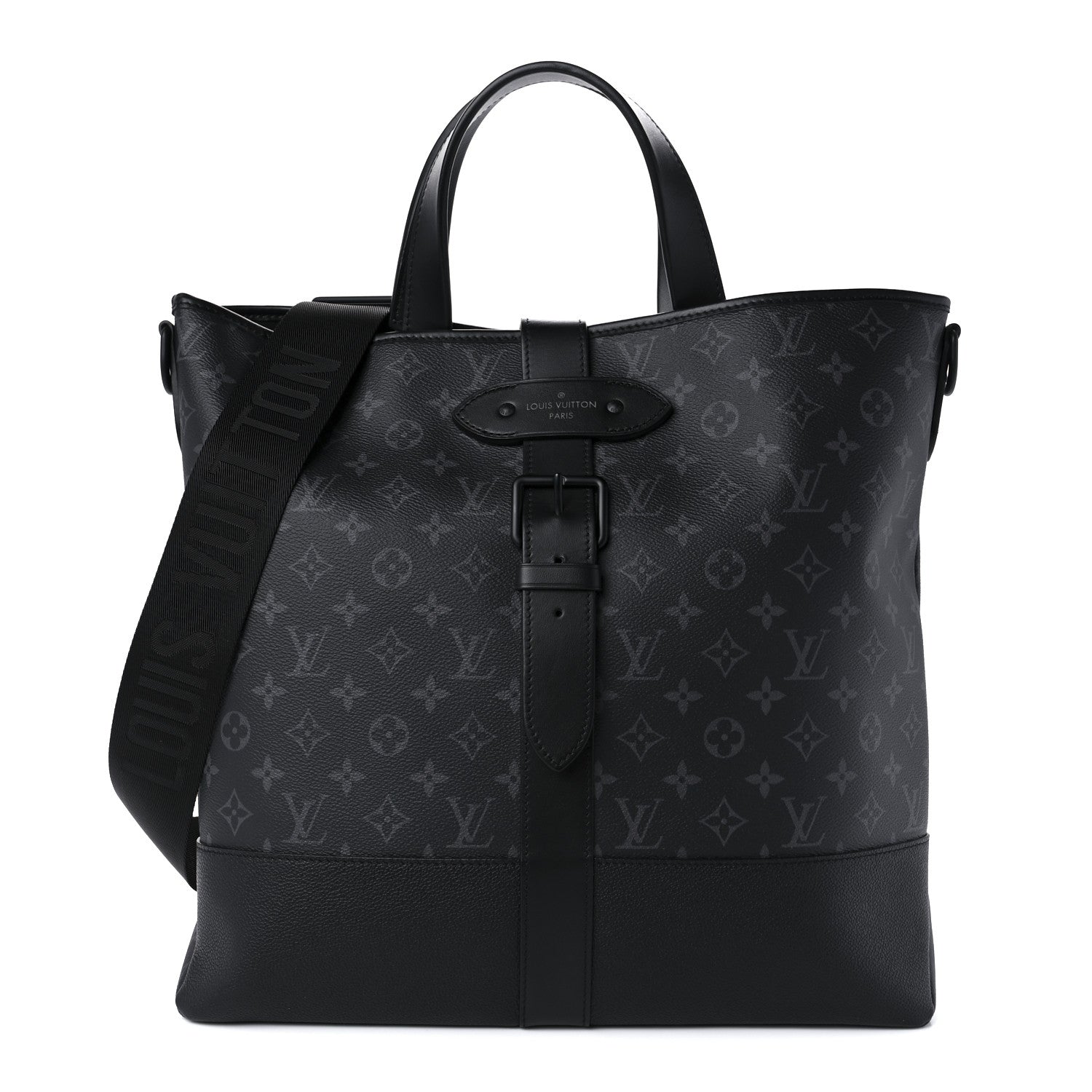 Louis Vuitton Monogram Eclipse Saumur Tote Black 1 of 9