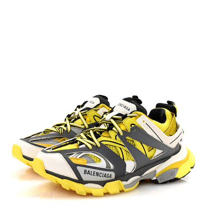 Balenciaga Mesh Nylon Womens Track Sneakers 39 Jaune Black White 4 of 8