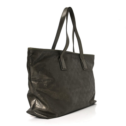 Gucci Imprime Monogram Medium Zippered Shopping Tote Pewter 3 of 10
