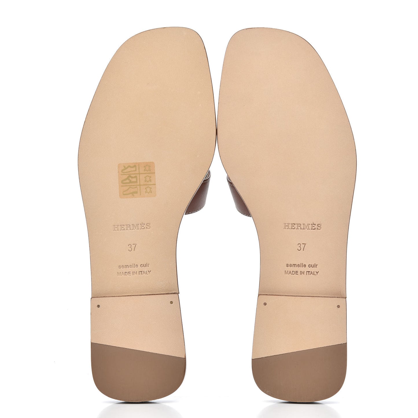 Box Calfskin Oran Sandals 37 Gold