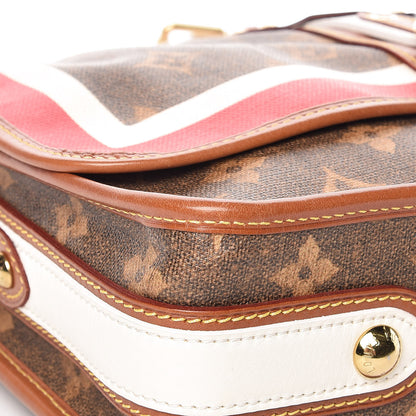 Louis Vuitton Monogram Rayures Tisse Clutch Red 11 of 15