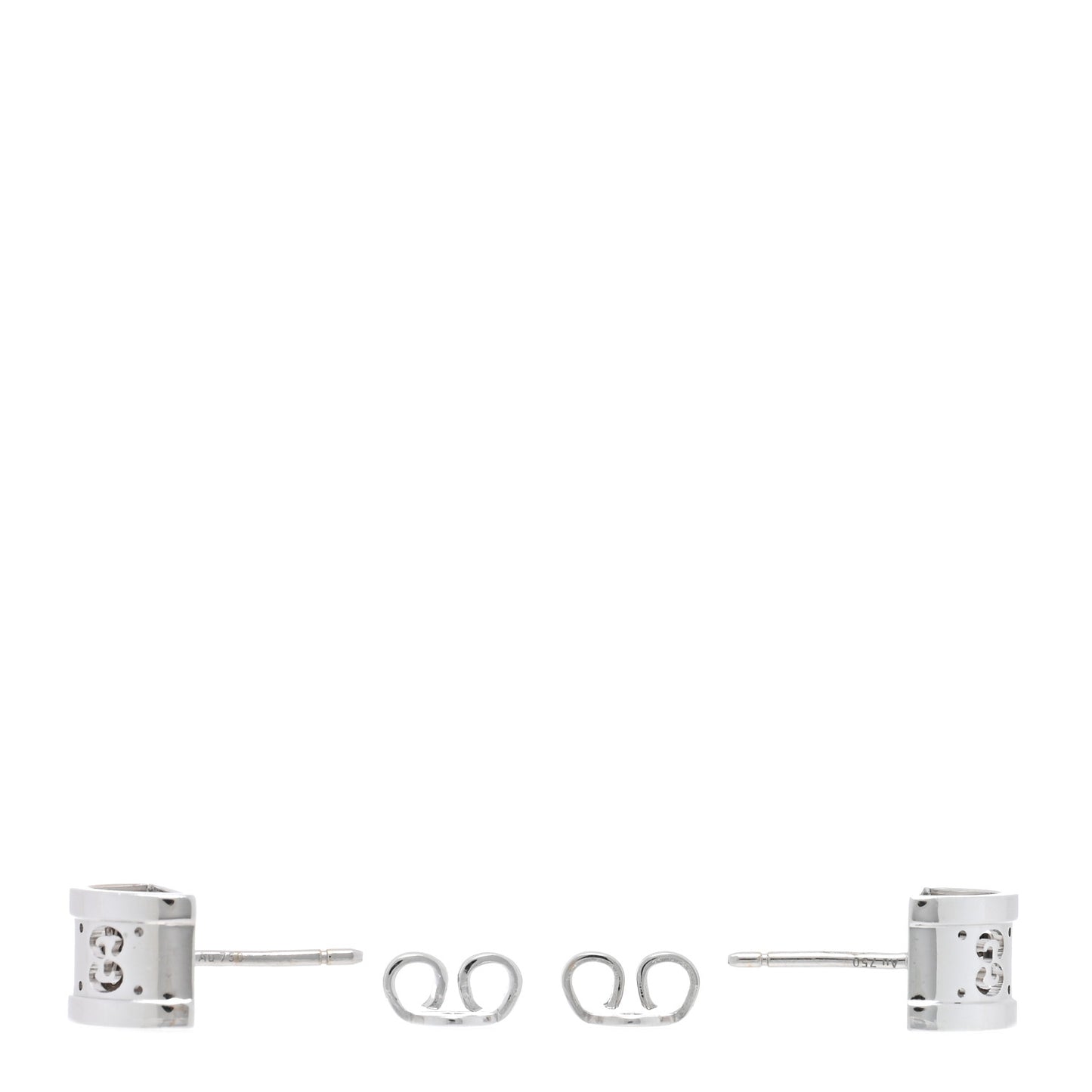 18K White Gold Icon Twirl Earrings