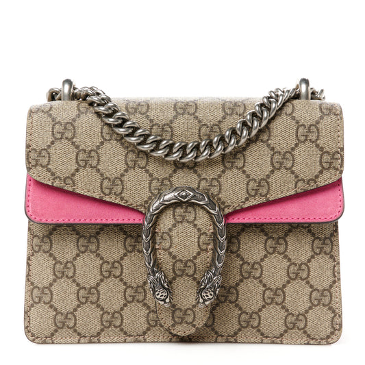GG Supreme Monogram Mini Dionysus Shoulder Bag Pink