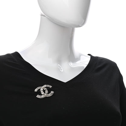 Chanel Crystal Pearl CC Star Coco Flapper Brooch Silver 2 of 6