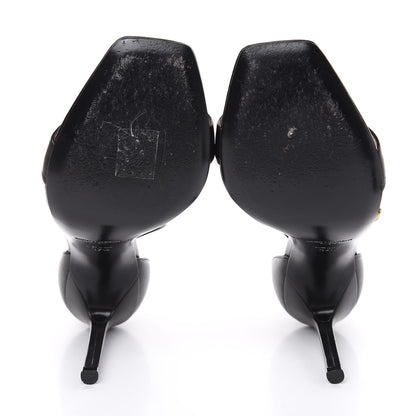Saint Laurent Calfskin Amber 105 Ankle Strap Sandals 37.5 Black 7 of 13