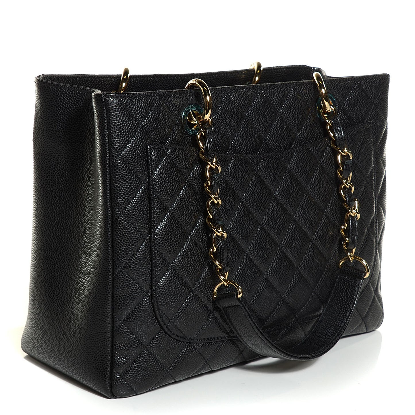 Caviar Quilted Grand Shopping Tote GST Black