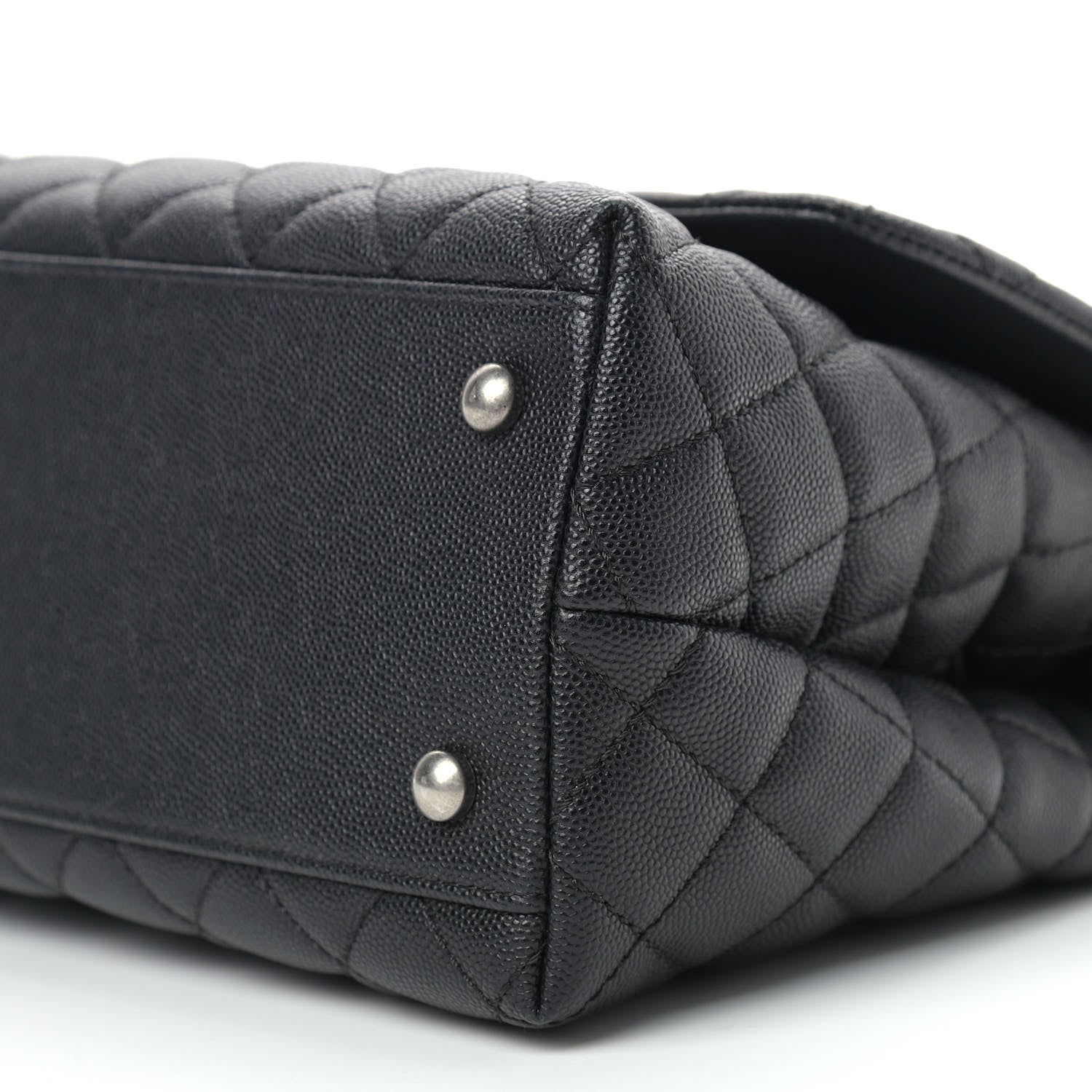 Chanel Caviar Lizard Quilted Small Coco Handle Flap Black 9 of 9