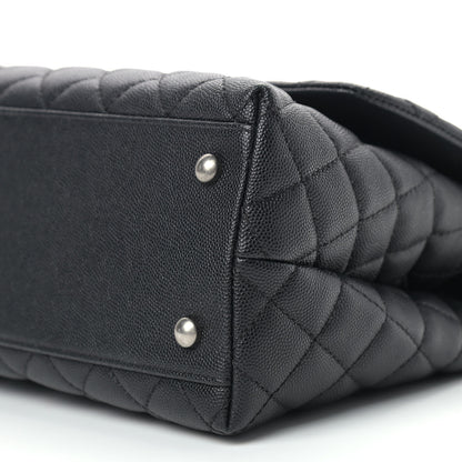 Chanel Caviar Lizard Quilted Small Coco Handle Flap Black 9 of 9
