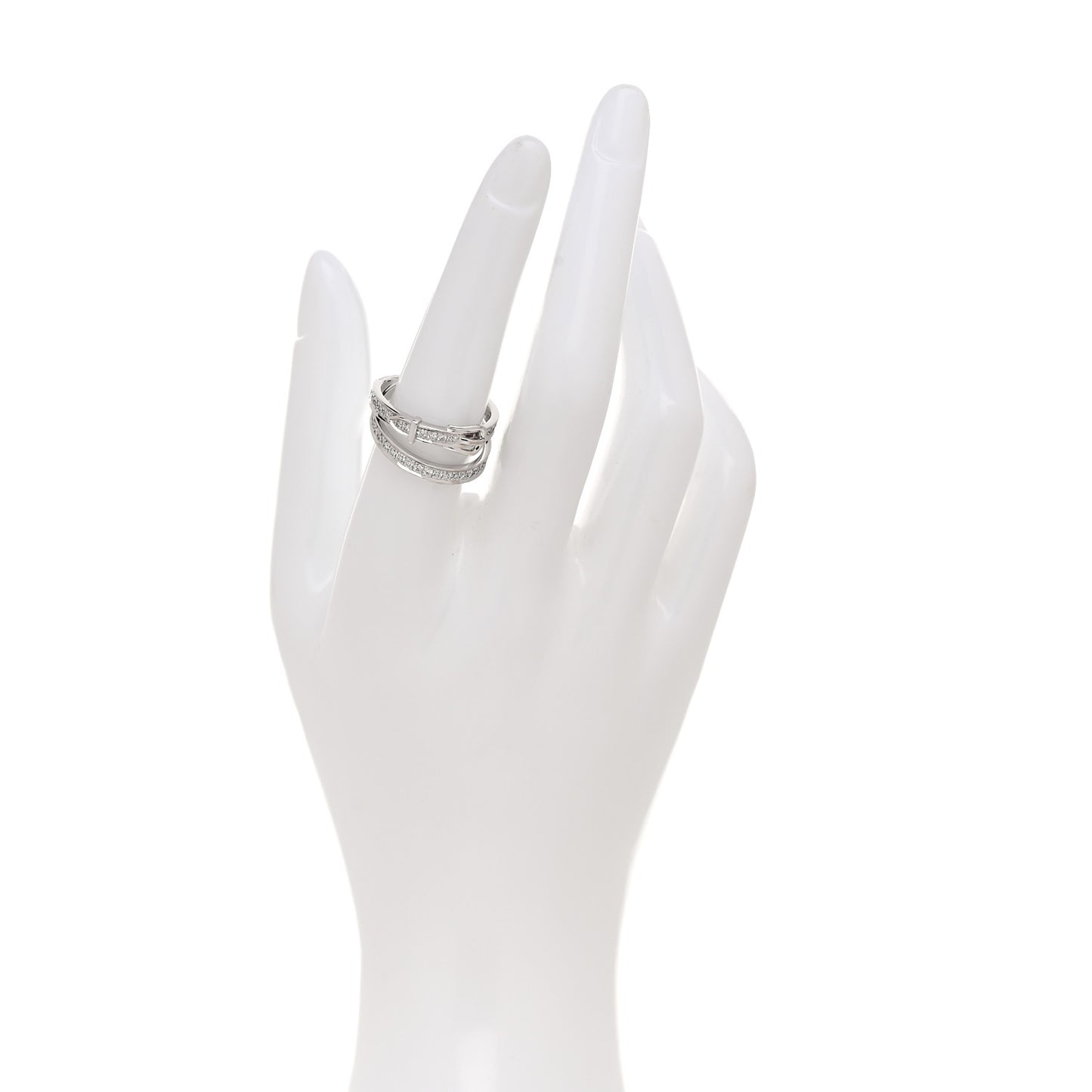 18K White Gold Diamond MM Etriviere Ring 54 7