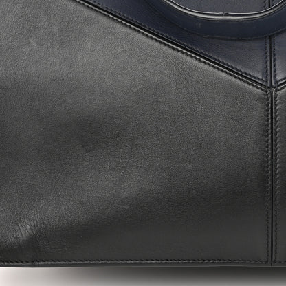 Celine Smooth Calfskin Bi-Color Medium Tri-Fold Bag Black Dark Sea 16 of 20