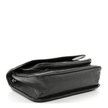 Saint Laurent Crinkled Calfskin Matelasse Monogram Baby Niki Chain Satchel Storm 4 of 11