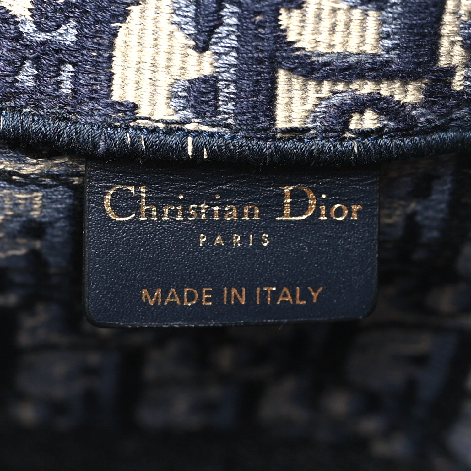 Christian Dior Oblique Large Book Tote Blue Multicolor 6 of 9