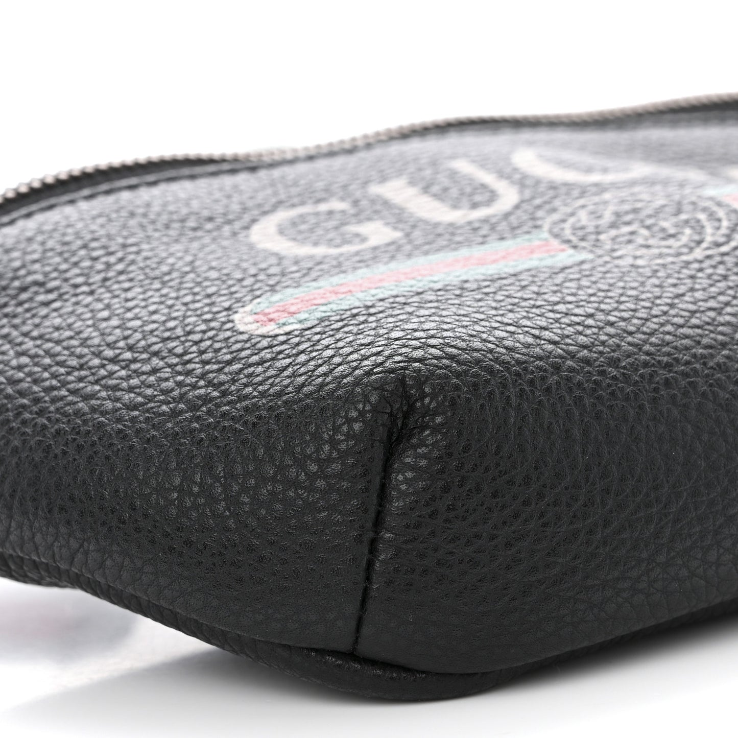 Grained Calfskin Small Logo Belt Bag Black