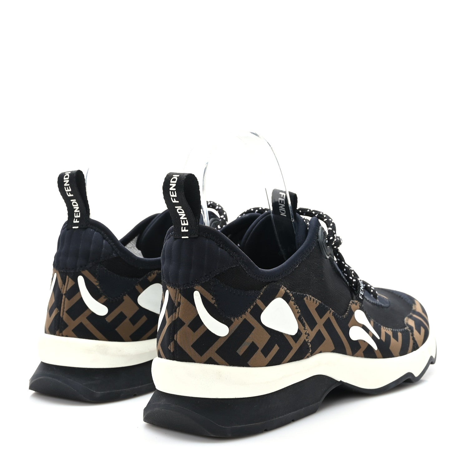 Fendi Technical Mesh Lycra FFreedom Patchwork Sneakers 39.5 Black Tobacco 4 of 8