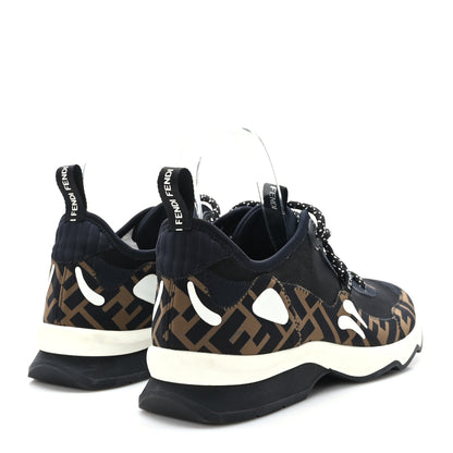 Fendi Technical Mesh Lycra FFreedom Patchwork Sneakers 39.5 Black Tobacco 4 of 8