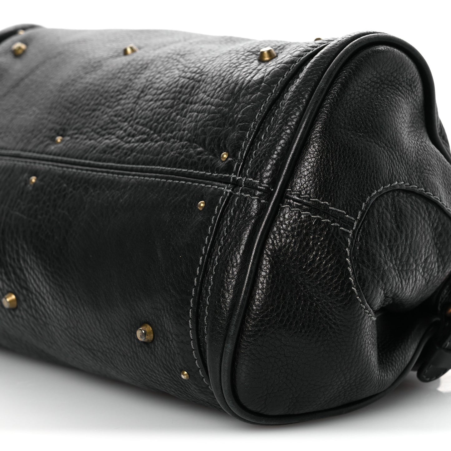 Calfskin Medium Paddington Satchel Black