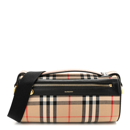 Burberry Vintage Check Calfskin Barrel Bag Archive Beige 1 of 9
