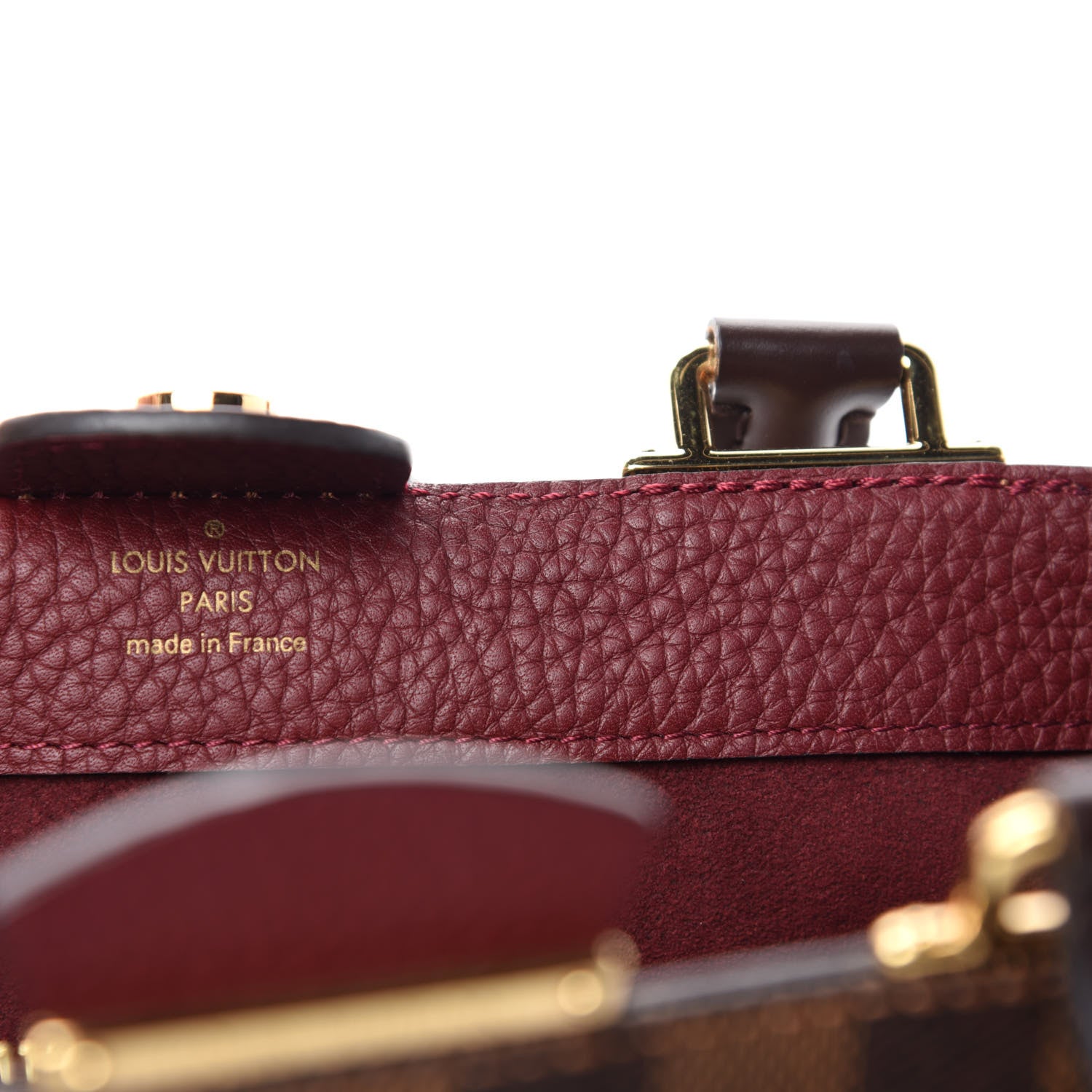 Louis Vuitton Damier Ebene Cuir Taurillon Brittany Bordeaux 8 of 10