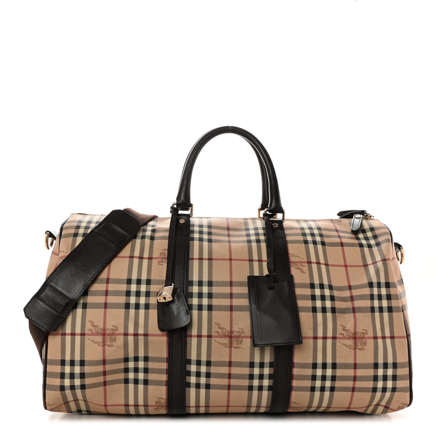 Haymarket Check Duffle Bag Dark Brown