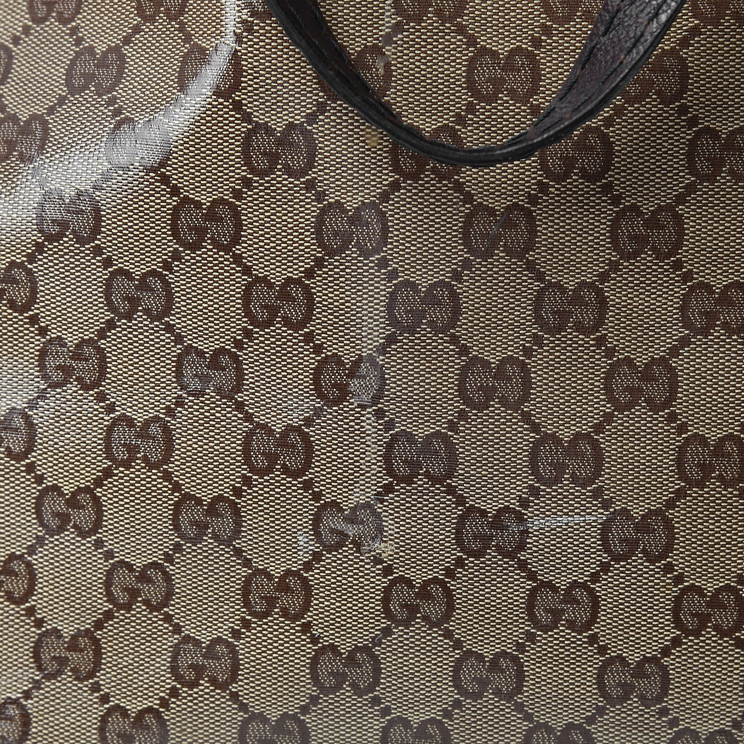 Gucci Crystal Monogram Large Babouska Vertical Shopping Tote Brown 14 of 14