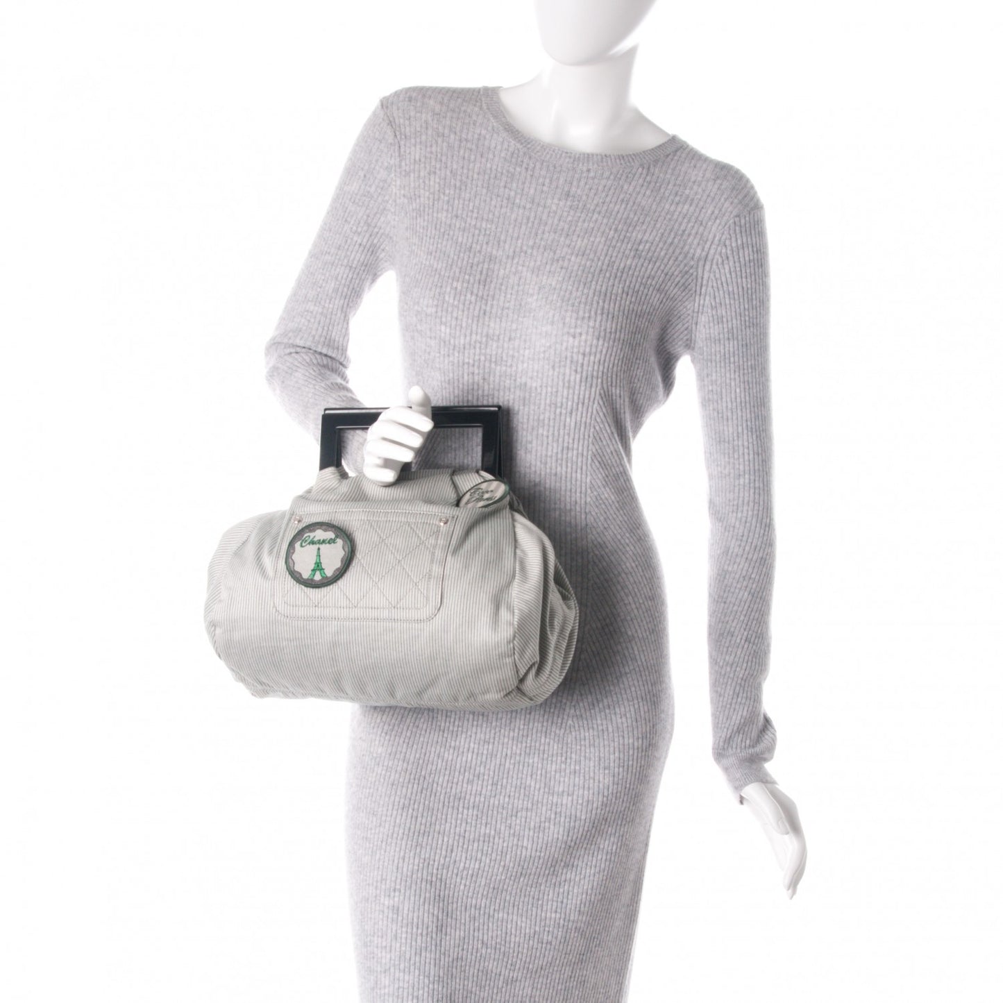 Toile Striped Coco Paris Tote Navy