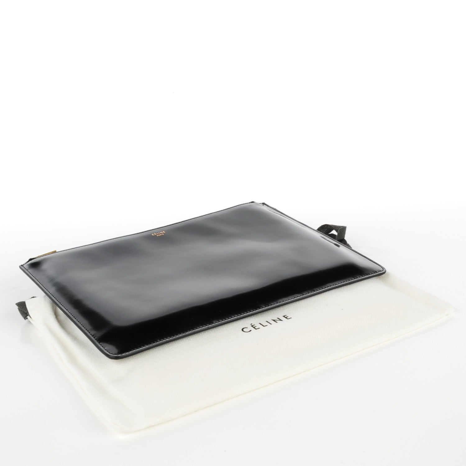 Celine Spazzolato Calfskin Clutch Black 4 of 8