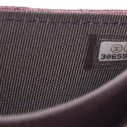 Chanel Iridescent Lambskin Quilted Flap Card Holder On Chain Purple 8 of 11