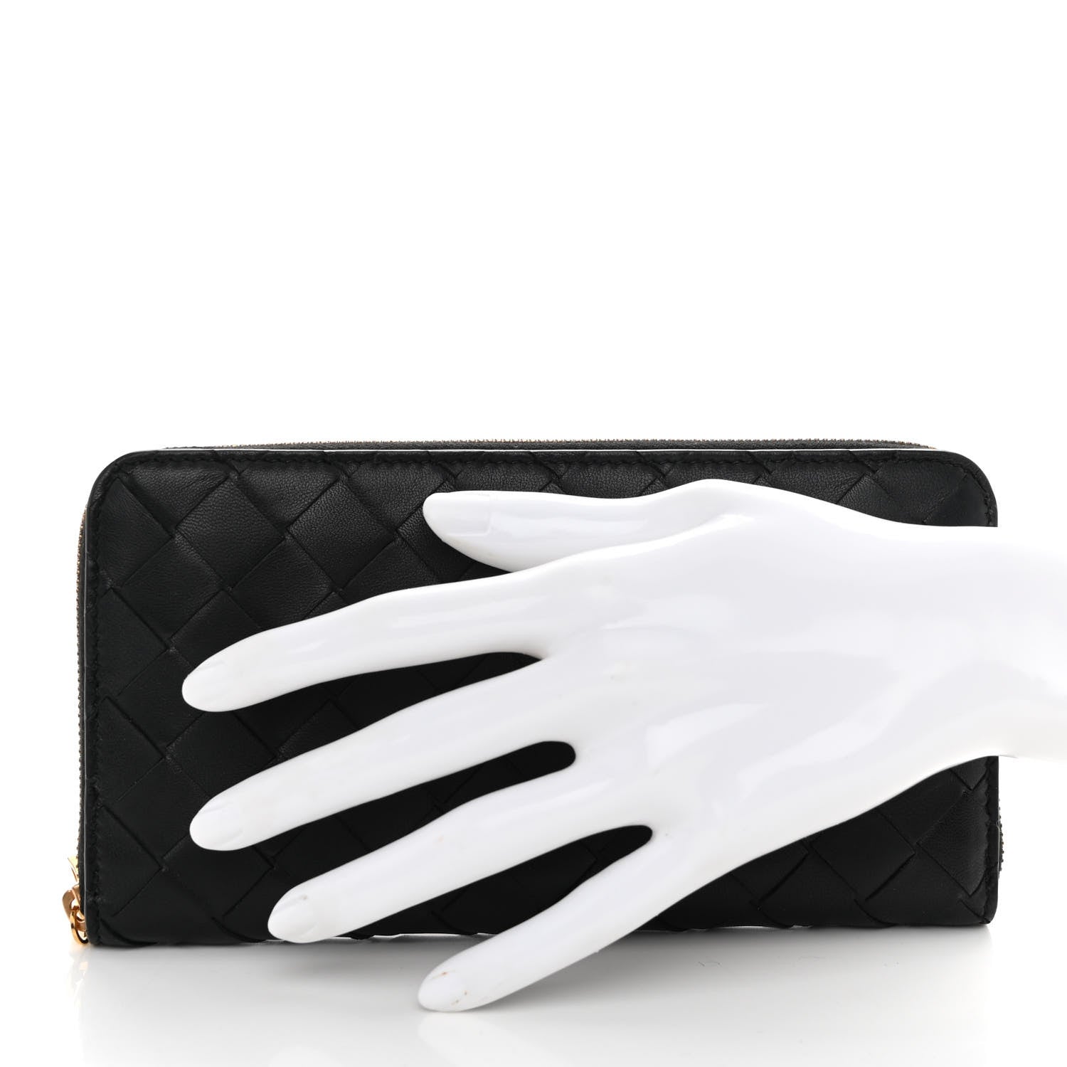 Bottega Veneta Nappa Intrecciato Zip Around Wallet Black 2 of 6