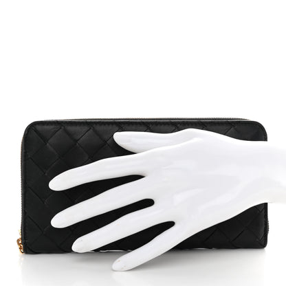 Bottega Veneta Nappa Intrecciato Zip Around Wallet Black 2 of 6