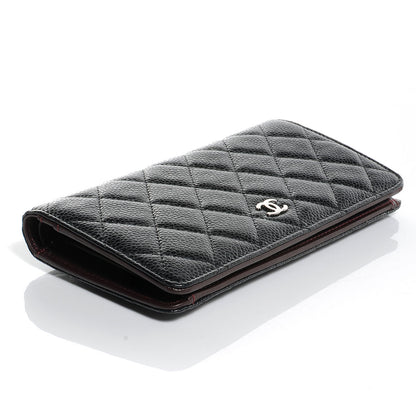 Chanel Caviar Quilted Yen Wallet Black 4 of 7