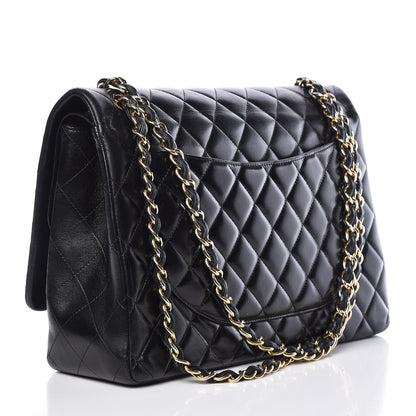 Chanel Lambskin Quilted Maxi Double Flap Black 3 of 15