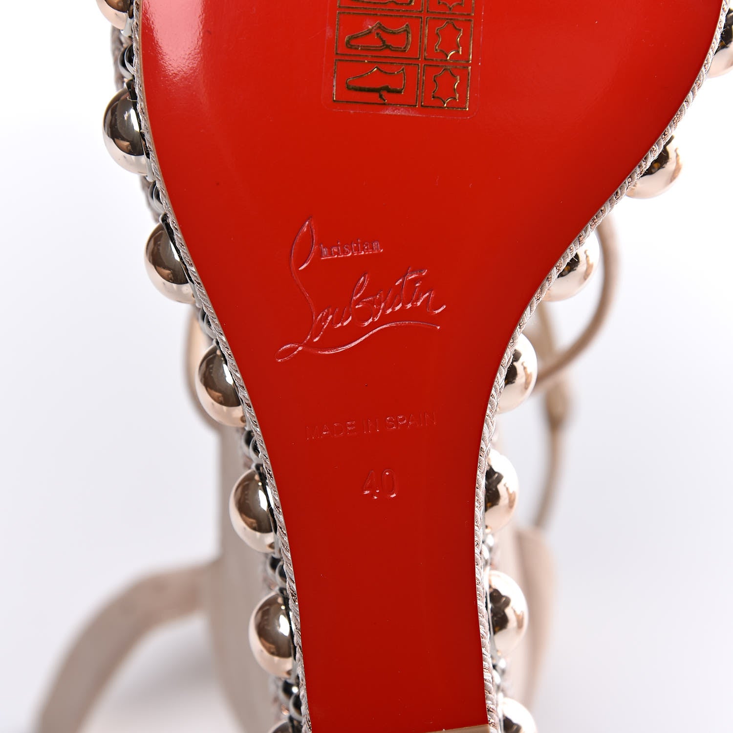 Christian Louboutin Suede Lame Chocazeppa 120 Platform Wedge Sandals 40 Poudre 6 of 11