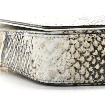 Jimmy Choo Elaphe Snakeskin Printed Wallet on Chain Light Stone 7 of 8