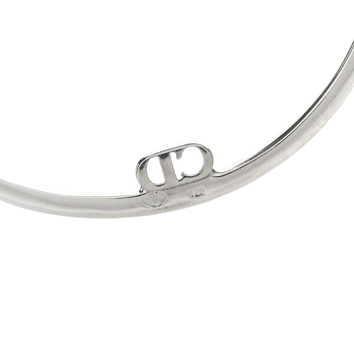 Christian Dior Sterling Silver CD Hoop Earrings 4 of 4