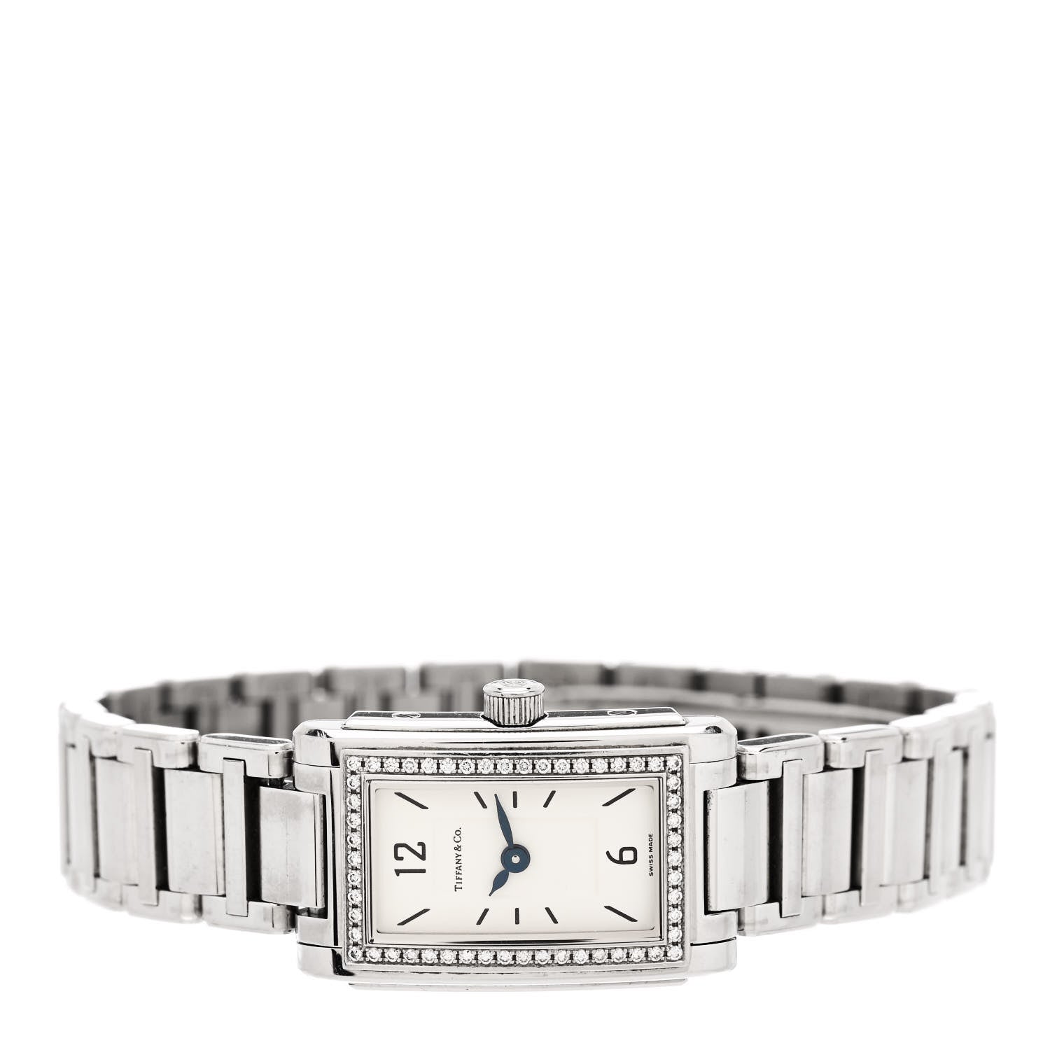 Tiffany Stainless Steel Diamond Bezel 18mm Resonator Quartz Watch 2 of 4