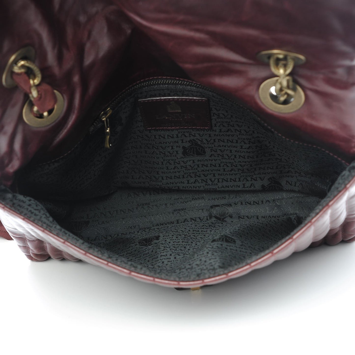 Soft Calfskin Quilted Medium Happy Shoulder Bag Bordeaux