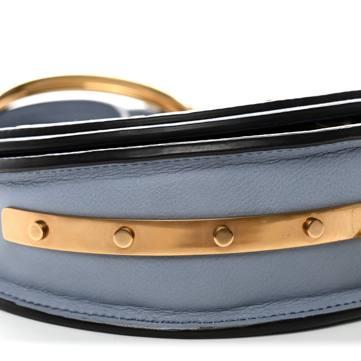 Chloe Calfskin Small Nile Bracelet Minaudiere Bag Washed Blue 10 of 13