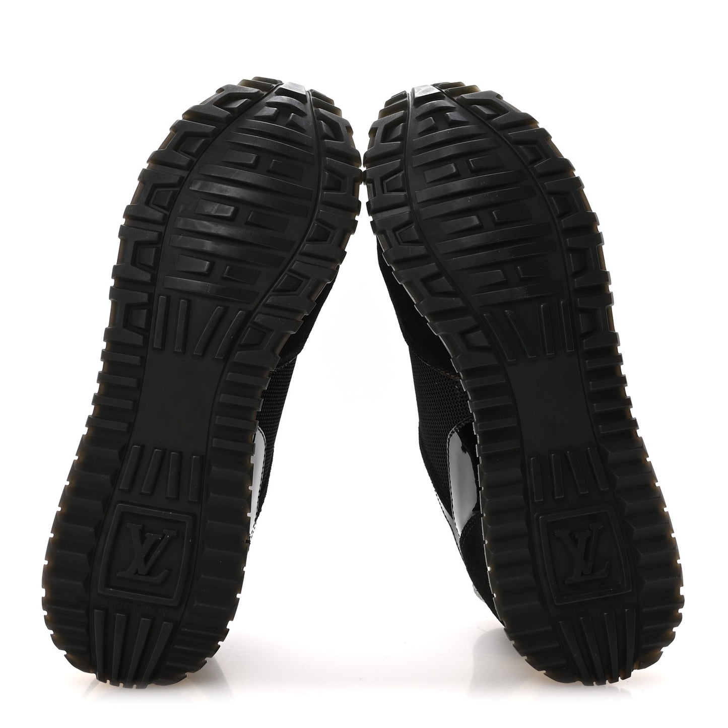 Suede Monogram Run Away Sneakers 37 Black