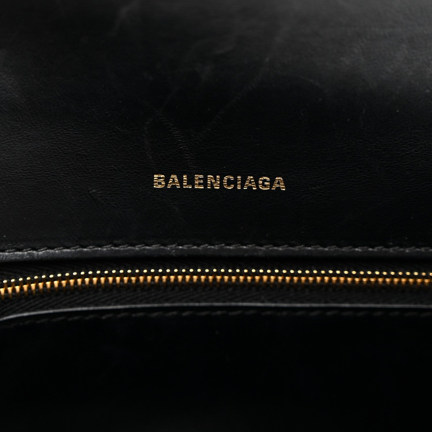 Balenciaga Shiny Box Calfskin Small Hourglass Top Handle Bag Black 6 of 12