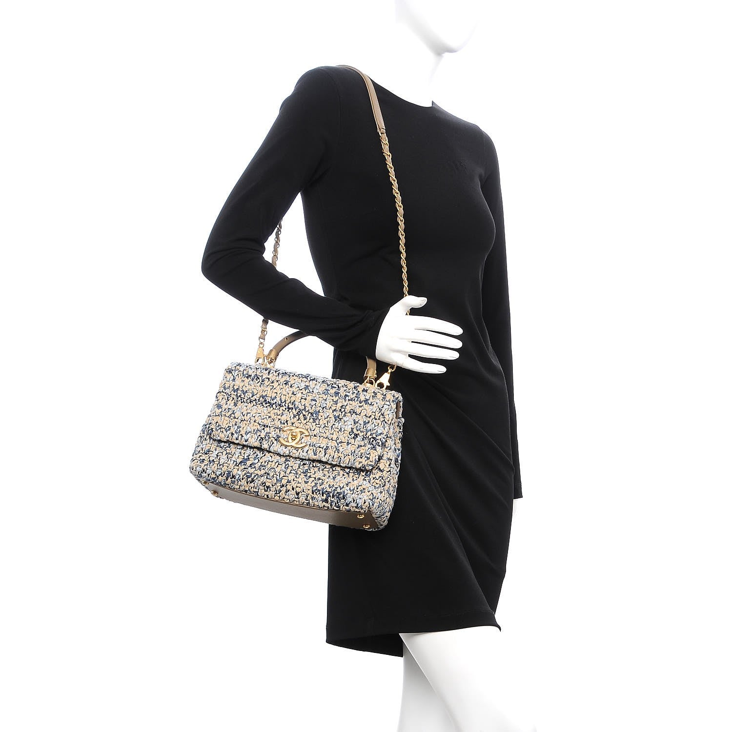 Chanel Crochet Small Coco Handle Flap Beige 2 of 9