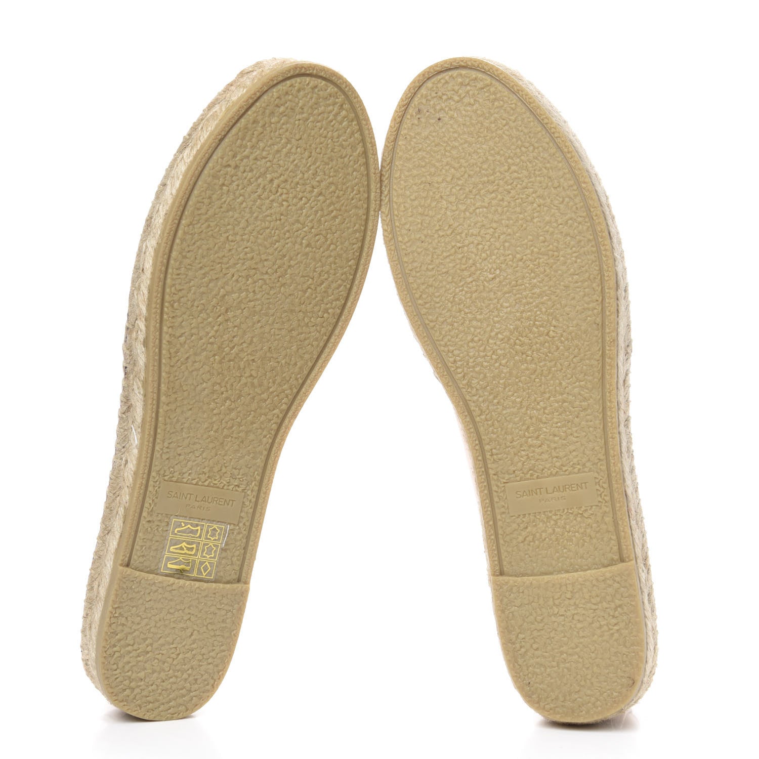 Saint Laurent Metallic Lambskin Monogram Espadrilles 36.5 Blush 5 of 9
