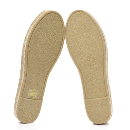Saint Laurent Metallic Lambskin Monogram Espadrilles 36.5 Blush 5 of 9