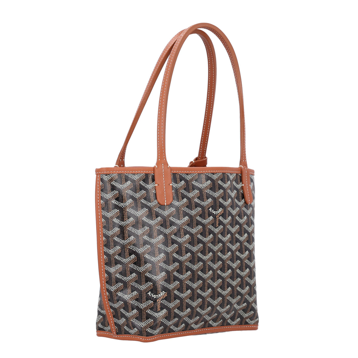 Goyardine Reversible Mini Anjou Black Gold